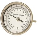Digi-Sense Back-Con Bimetal Thermometer, Dial 3",  08140-02